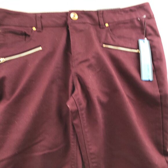 NWT Apt. 9 Women’s Pants Size 12 Skinny Leg Modern Fit Classic Casual Red Ankle - Picture 10 of 16